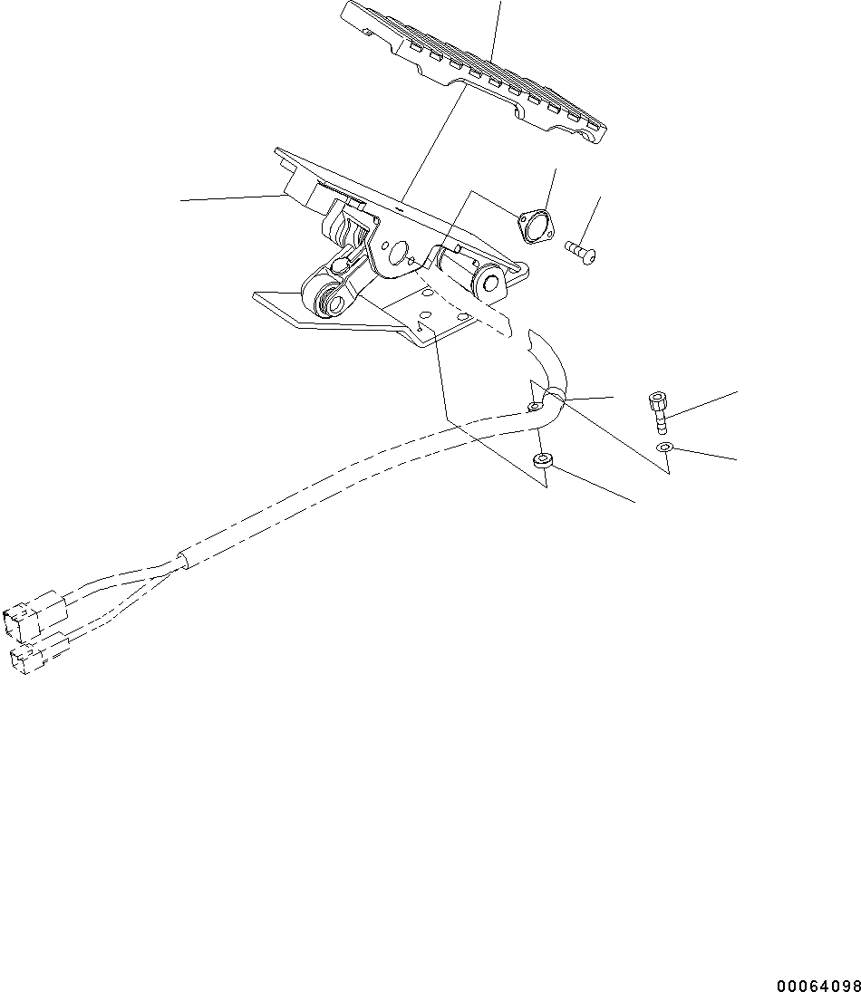 Схема запчастей Komatsu WA320-6 - КАБИНА ROPS И ОСНОВН. КОНСТРУКЦИЯ ГРУППА, АКСЕЛЕРАТОР ПЕДАЛЬ КАБИНА ROPS И ОСНОВН. КОНСТРУКЦИЯ ГРУППА