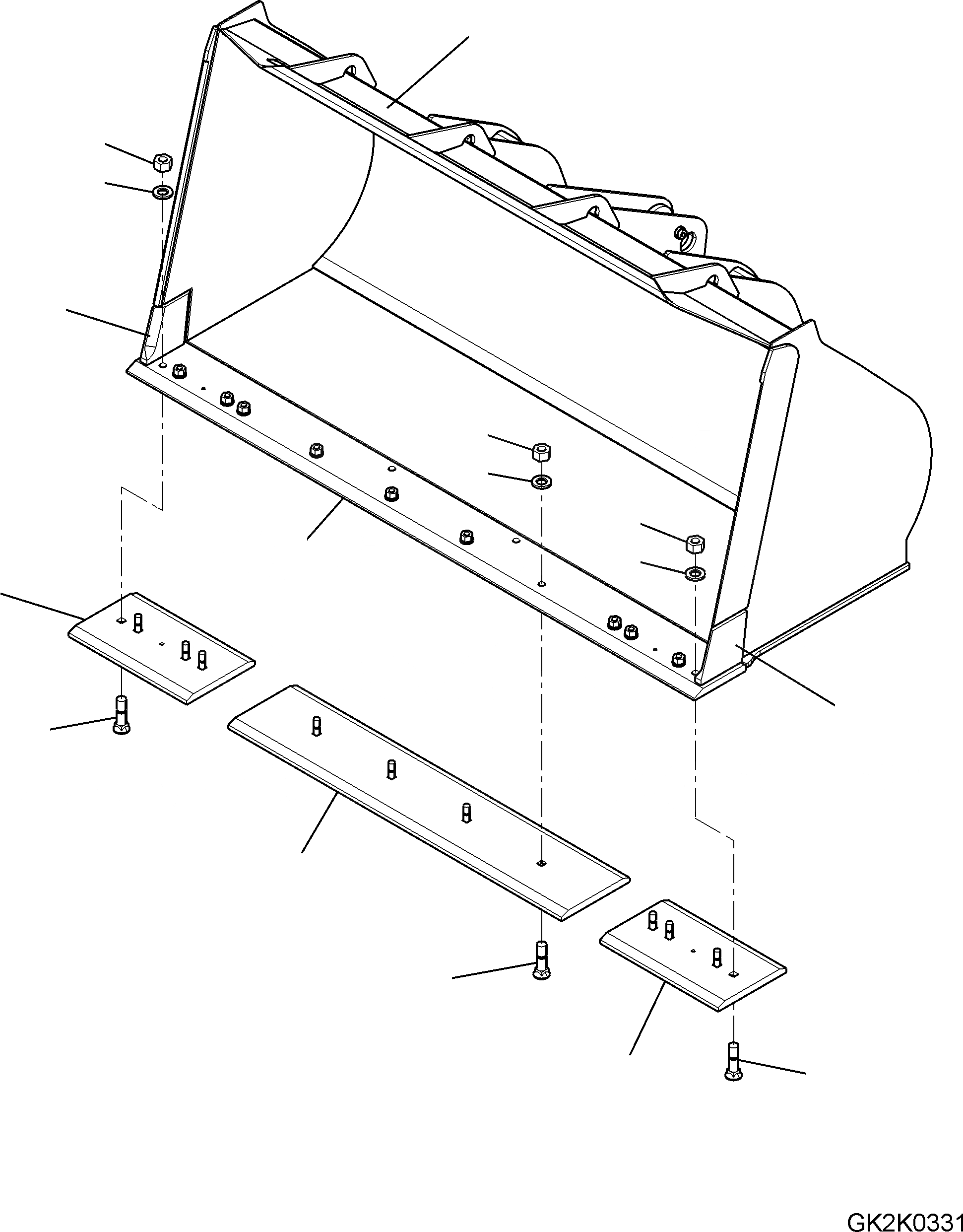 Схема запчастей Komatsu WA320-6 - КОВШ, С РЕЖУЩ. КРОМКОЙ НА БОЛТАХ, .CBM, ТИП-B КОВШ, С РЕЖУЩ. КРОМКОЙ НА БОЛТАХ, .CBM, ТИП-B