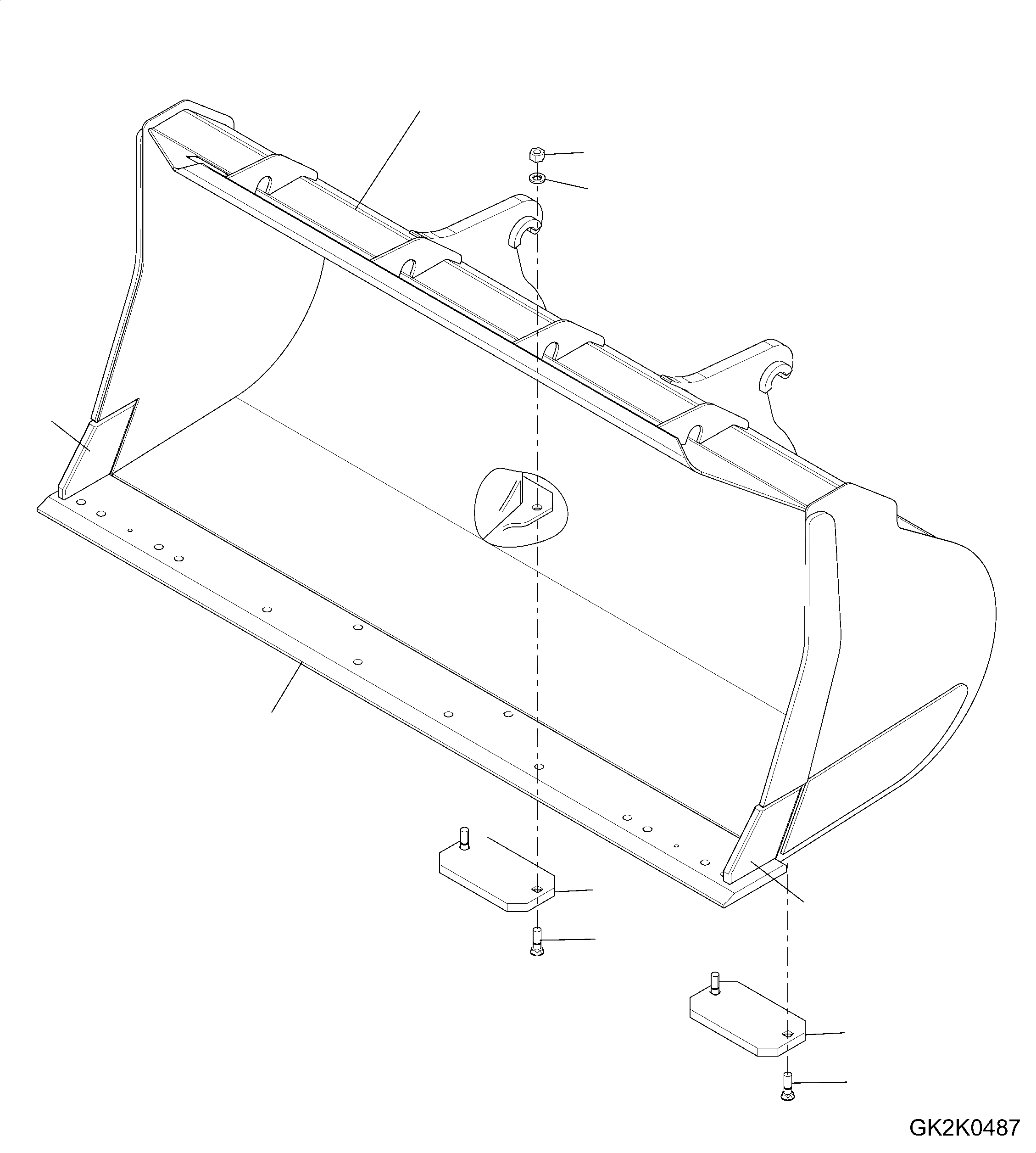 Схема запчастей Komatsu WA320-6 - КОВШ ДЛЯ БЫСТРОСЪЕМН. МЕХ-М, БЕЗ TEETH, .CBM, ТИП-C КОВШ ДЛЯ БЫСТРОСЪЕМН. МЕХ-М, БЕЗ TEETH, .CBM, ТИП-C