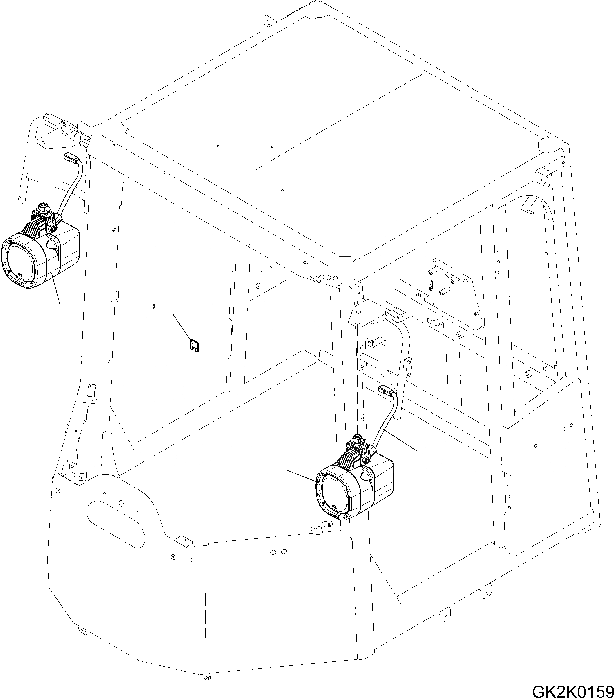 Схема запчастей Komatsu WA320-6 Highlift - ПЕРЕДН. ЛАМПА РАБОЧ. ОСВЕЩЕНИЯ, ДЛЯ КАБИНЫ, ЛАМПА РАБОЧ. ОСВЕЩЕНИЯ XENON ПЕРЕДН. ЛАМПА РАБОЧ. ОСВЕЩЕНИЯ, ДЛЯ КАБИНЫ, XENON