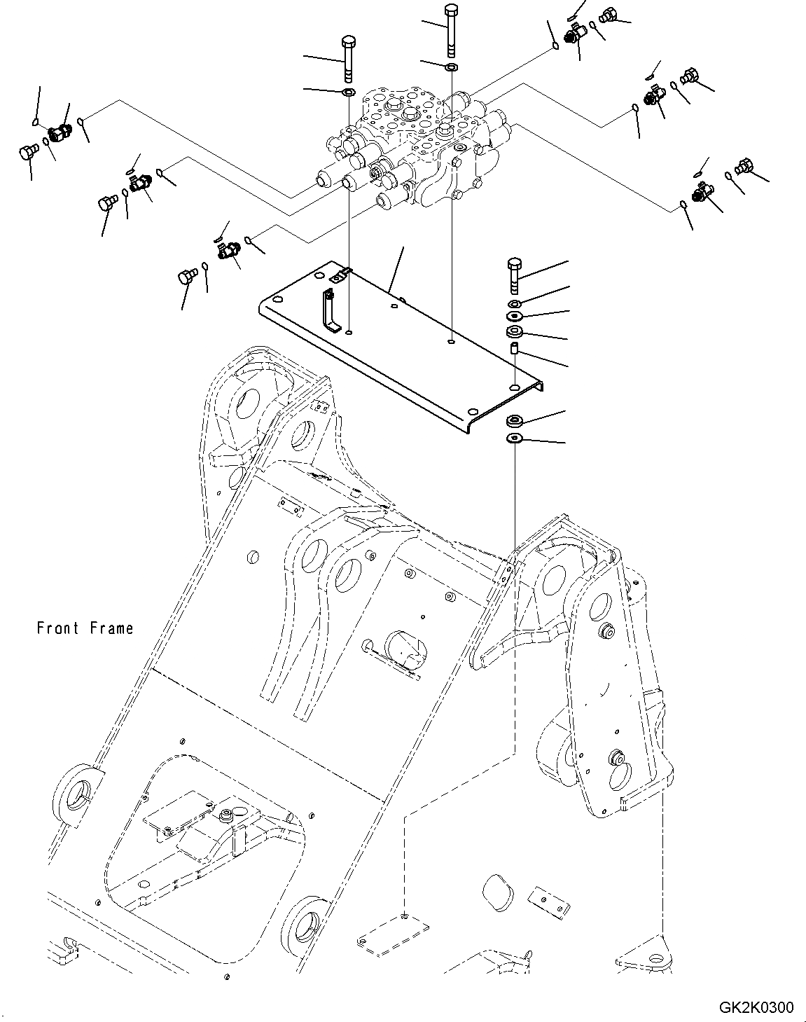Схема запчастей Komatsu WA320-6 Highlift - ГИДРАВЛ УПРАВЛЯЮЩ. КЛАПАН, 3-Х СЕКЦИОНН. КЛАПАН ARRANGEMENT, КОМПОНЕНТЫ ГИДРАВЛ УПРАВЛЯЮЩ. КЛАПАН, 3-Х СЕКЦИОНН. КЛАПАН ARRANGEMENT