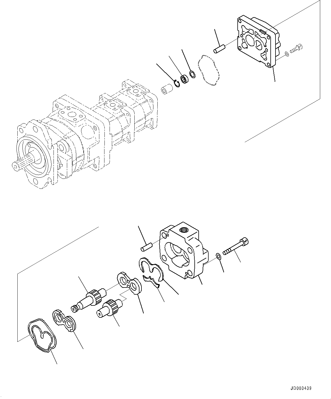 Схема запчастей Komatsu WA320-6 Highlift - ГИДРАВЛ МАСЛ. НАСОС, ВНУТР. ЧАСТИ, НАСОС (/) ГИДРАВЛ МАСЛ. НАСОС