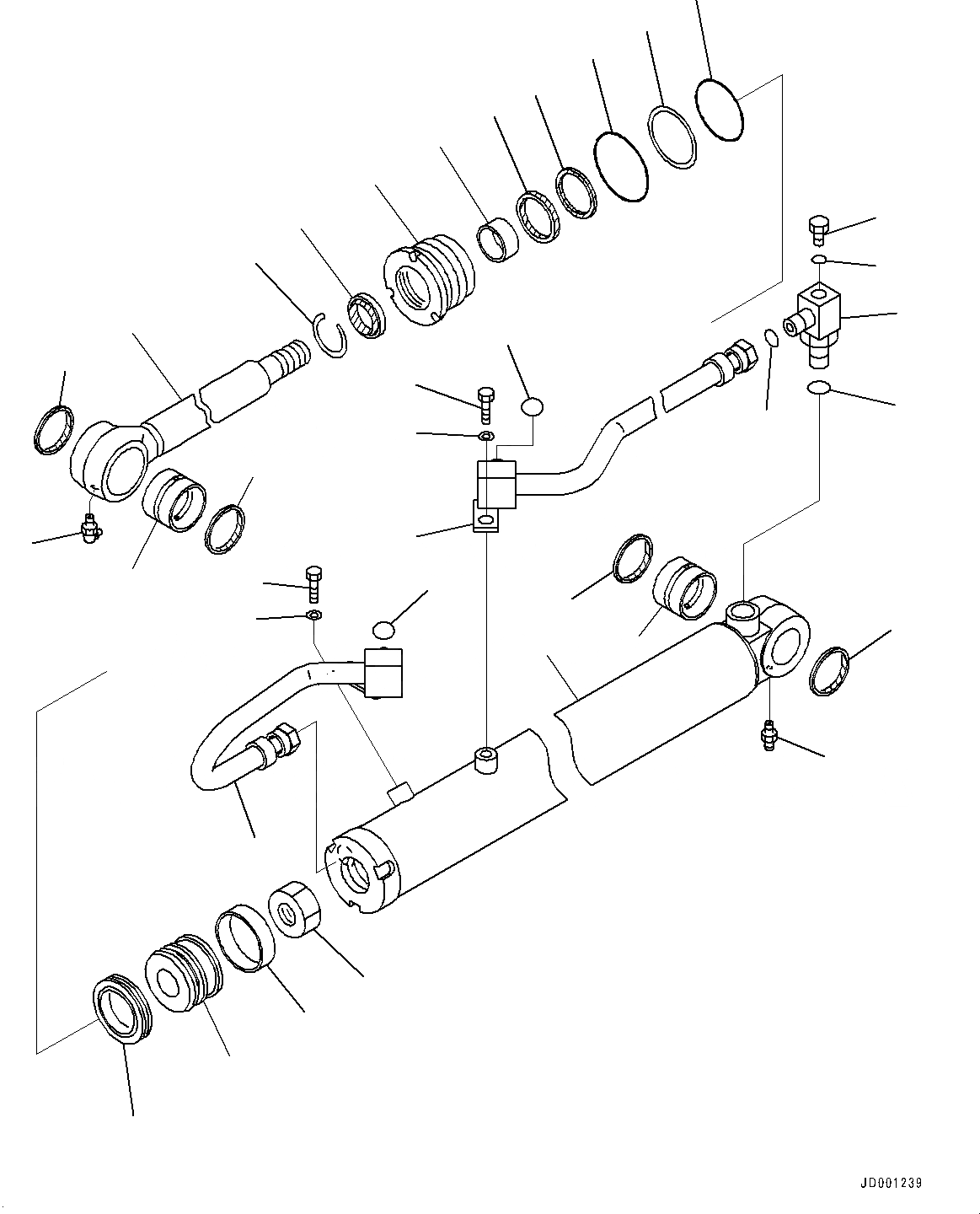 Схема запчастей Komatsu WA320-6 Highlift - ЦИЛИНДР РУЛЕВ. УПР-Я, ЦИЛИНДР RHS ЦИЛИНДР РУЛЕВ. УПР-Я