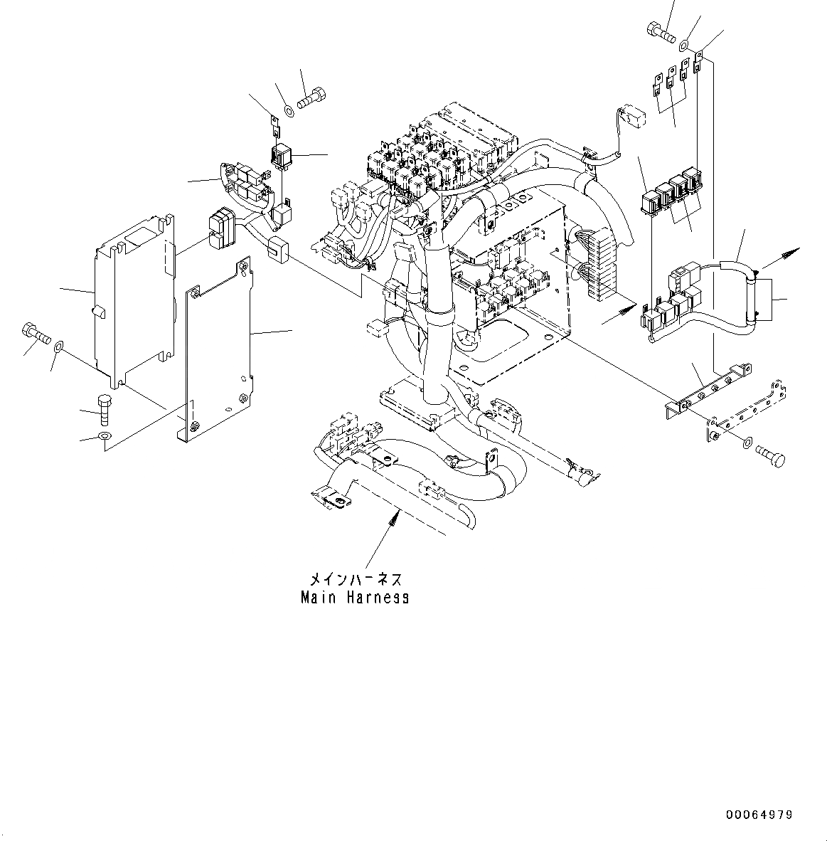 Схема запчастей Komatsu WA320-6 Highlift - КОНСОЛЬ, KOMTRAX И РЕЛЕ КОНСОЛЬ