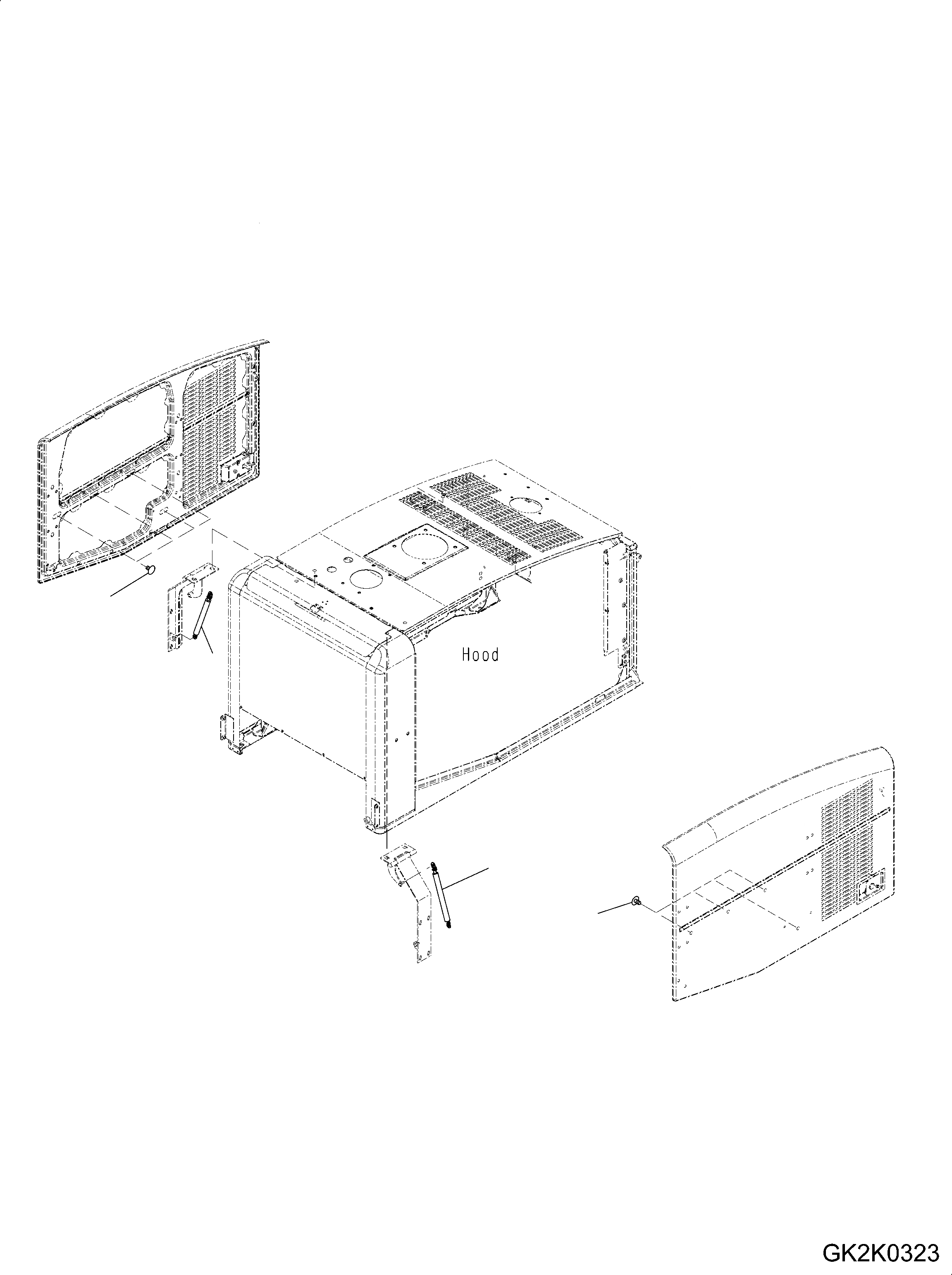 Схема запчастей Komatsu WA320-6 Highlift - ЗАДН. КРЫЛО, КОМПОНЕНТЫ ЗАДН. КРЫЛО