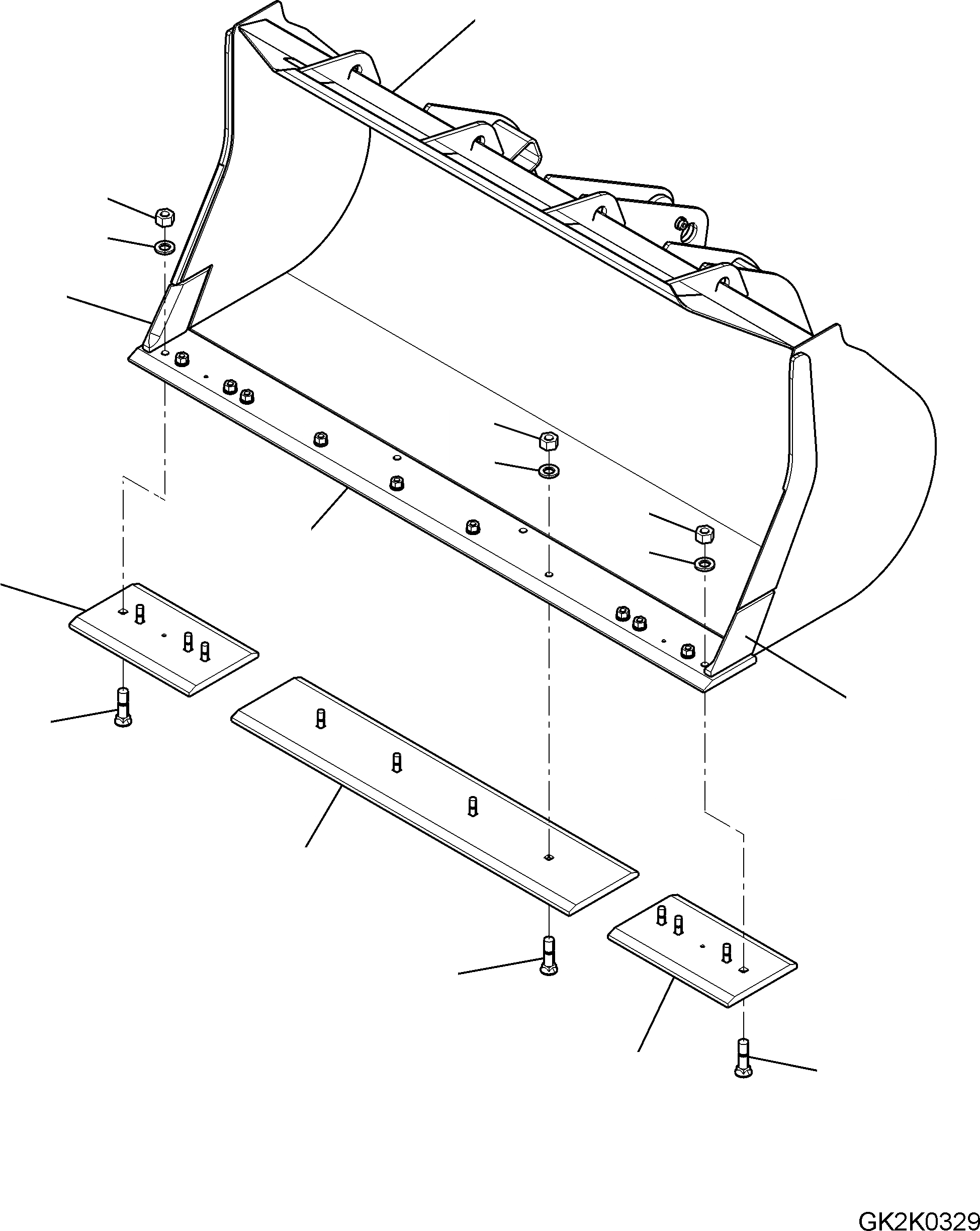 Схема запчастей Komatsu WA320-6 Highlift - КОВШ, С РЕЖУЩ. КРОМКОЙ НА БОЛТАХ, .8CBM, ТИП-A КОВШ, С РЕЖУЩ. КРОМКОЙ НА БОЛТАХ, .8CBM, ТИП-A