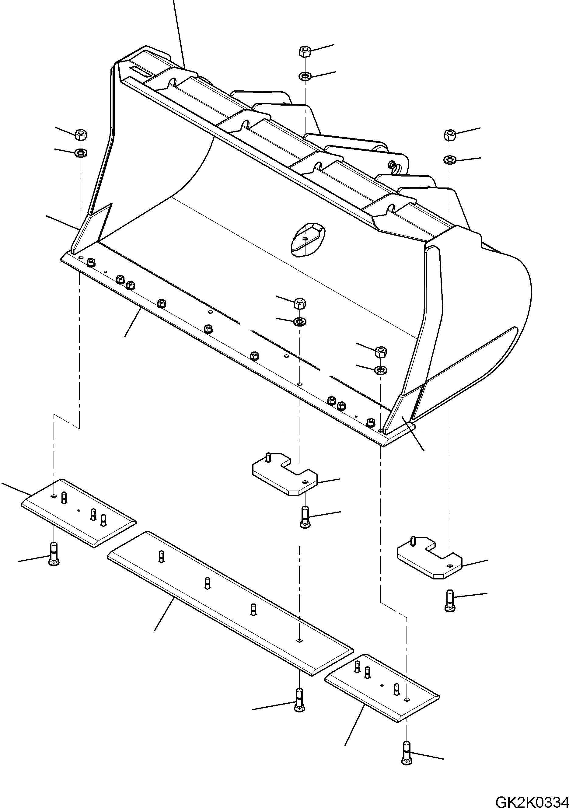 Схема запчастей Komatsu WA320-6 Highlift - КОВШ, С РЕЖУЩ. КРОМКОЙ НА БОЛТАХ, .9CBM, ТИП-C-ZI КОВШ, С РЕЖУЩ. КРОМКОЙ НА БОЛТАХ, .9CBM, ТИП-C-ZI