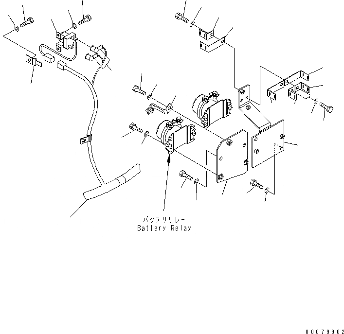 Схема запчастей Komatsu WA380-5L - ЗАДН. Э/ПРОВОДКА (КОРПУС КРЕПЛЕНИЯ) ЭЛЕКТРИКА