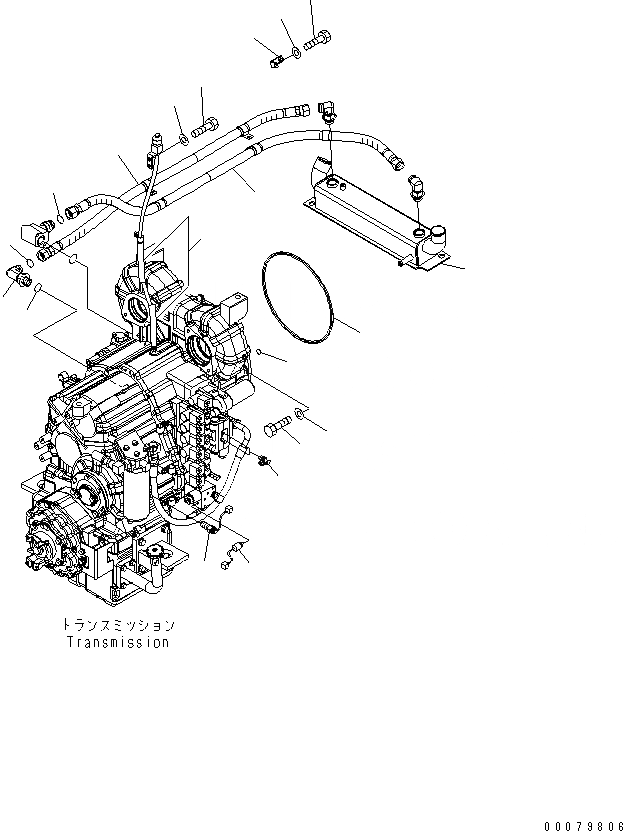 Схема запчастей Komatsu WA380-5L - ГИДРОТРАНСФОРМАТОР И ТРАНСМИССИЯ (ДАТЧИКS И ЛИНИЯ ОХЛАЖДЕНИЯ БЕЗ ВСПОМОГ. РУЛЕВ. УПРАВЛЕНИЕ) СИЛОВАЯ ПЕРЕДАЧА И КОНЕЧНАЯ ПЕРЕДАЧА