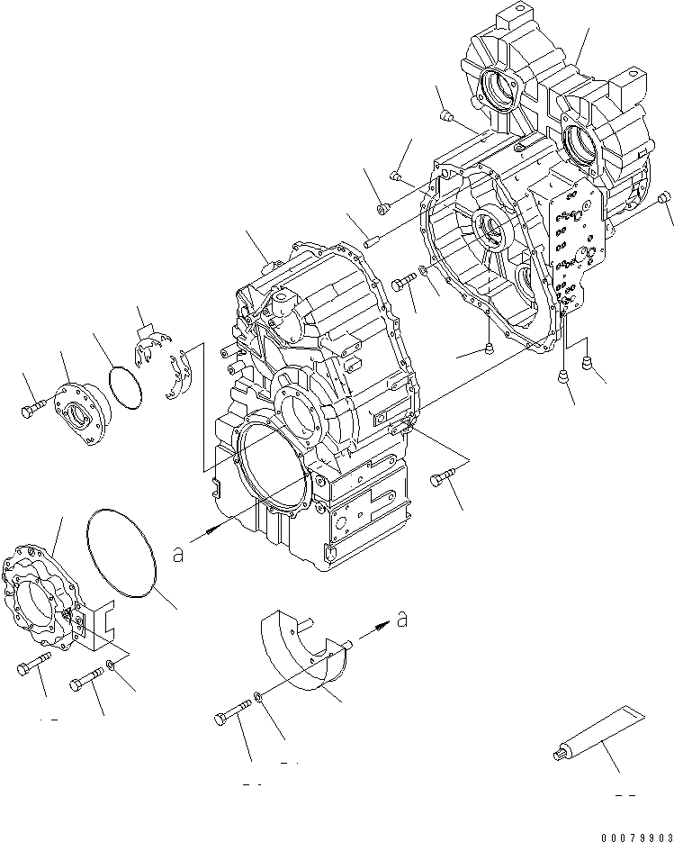Схема запчастей Komatsu WA380-5L - ТРАНСМИССИЯ (КОРПУС) СИЛОВАЯ ПЕРЕДАЧА И КОНЕЧНАЯ ПЕРЕДАЧА