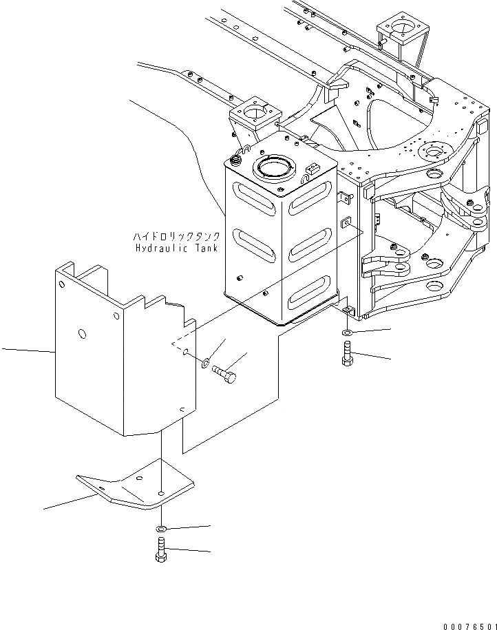 Схема запчастей Komatsu WA380-5L - ГИДР. БАК. (WASTE РУКОЯТЬR ЧАСТИ КОРПУСА) ГИДРАВЛИКА