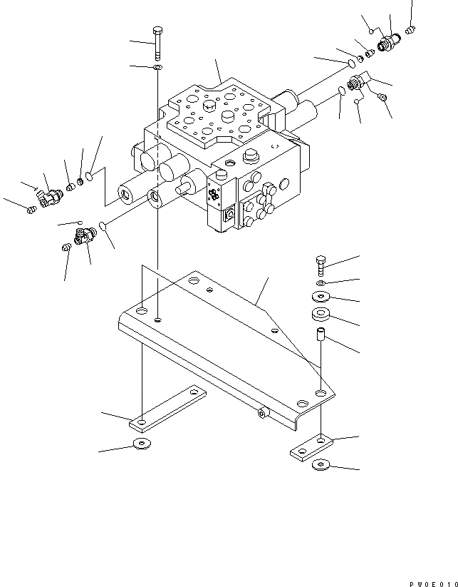 Схема запчастей Komatsu WA380-5L - ОСНОВН. КЛАПАН (ЭЛЕМЕНТЫ КРЕПЛЕНИЯ) ГИДРАВЛИКА