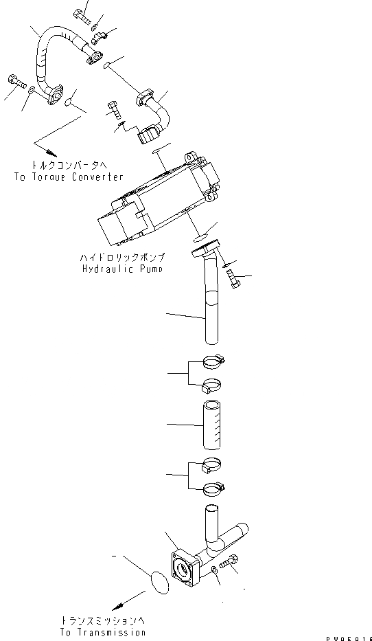 Схема запчастей Komatsu WA380-5L - ГИДРОЛИНИЯ (ГИДРОТРАНСФОРМАТОР ПОДКАЧИВАЮЩ. НАСОС) ГИДРАВЛИКА