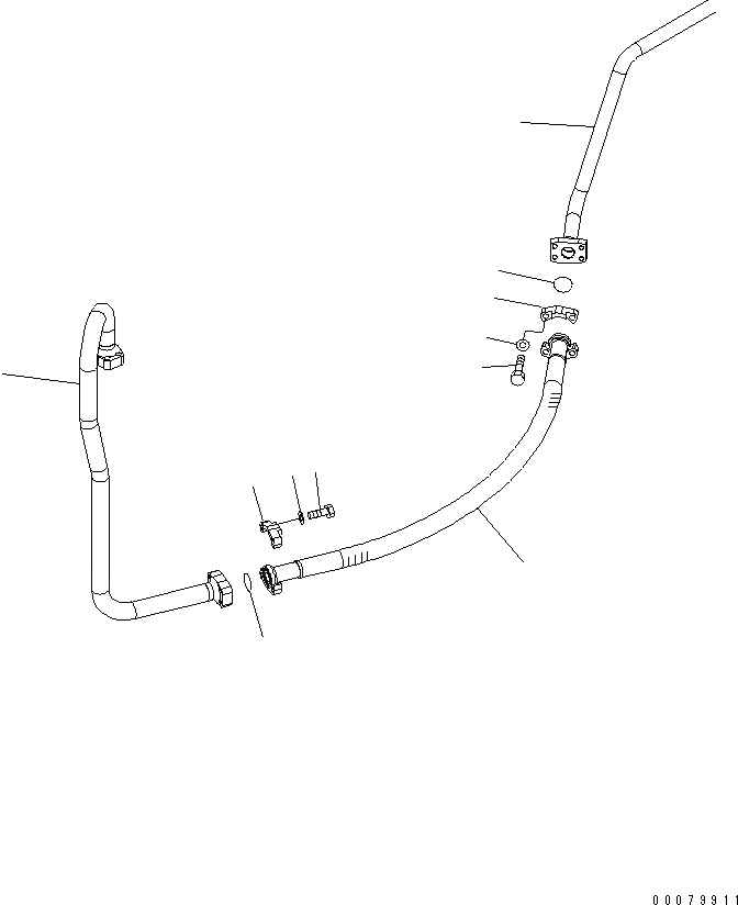 Схема запчастей Komatsu WA380-5L - ГИДРОЛИНИЯ (ЛИНИЯ ПЕРЕКЛЮЧАЮЩИЙ НАСОС - ОТСЕКАЮЩ. КЛАПАН) ГИДРАВЛИКА