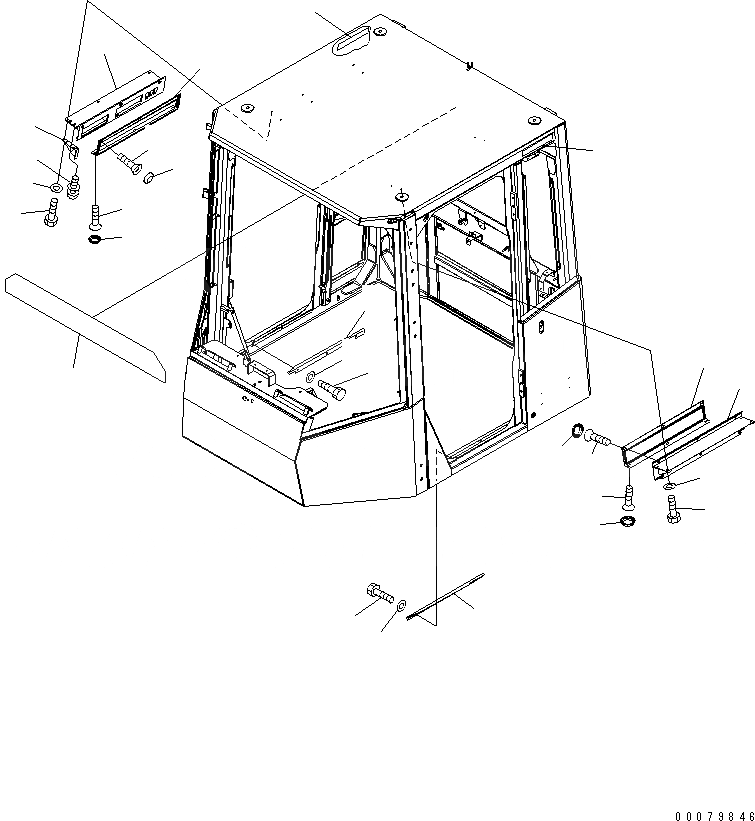 Схема запчастей Komatsu WA380-5L - КАБИНА ROPS (ЧАСТИ ДВЕРИ)(№A-A89) КАБИНА ОПЕРАТОРА И СИСТЕМА УПРАВЛЕНИЯ