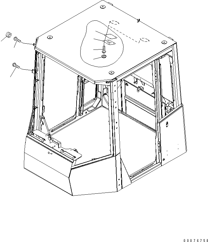 Схема запчастей Komatsu WA380-5L - КАБИНА ROPS (NO РАДИО ГРОМКОГОВОРИТ. КРЫШКИ)(№A-A89) КАБИНА ОПЕРАТОРА И СИСТЕМА УПРАВЛЕНИЯ