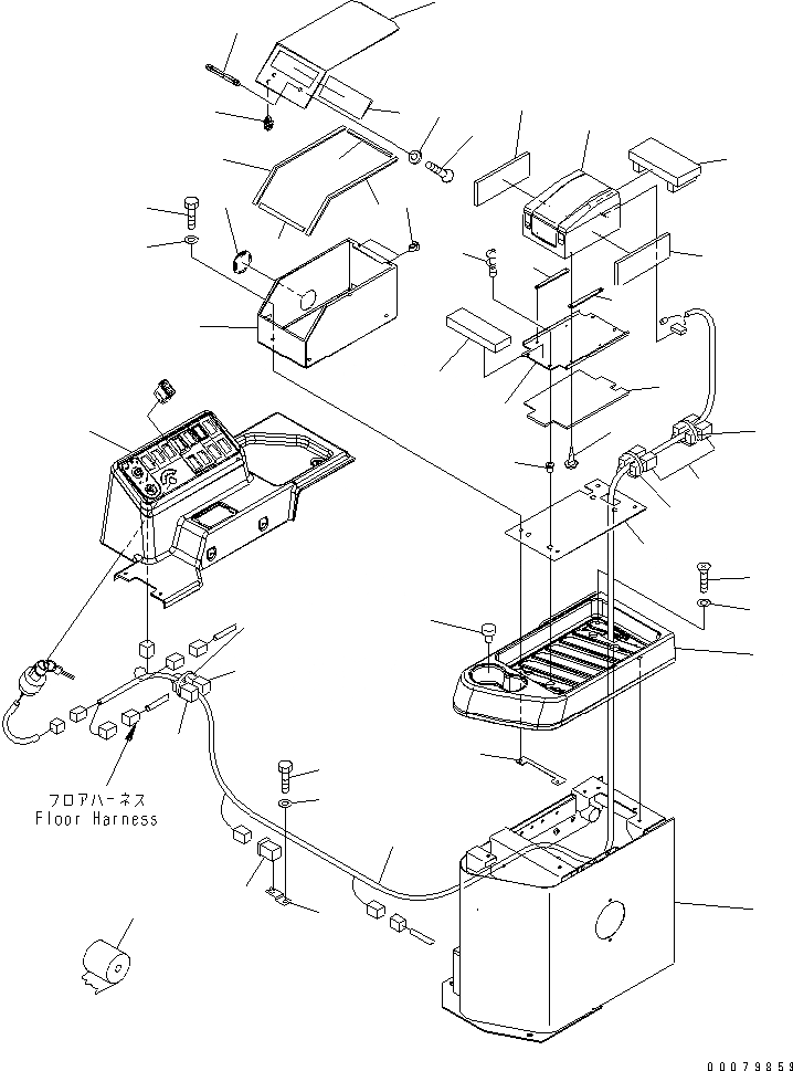 Схема запчастей Komatsu WA380-5L - ОСНОВН. КОНСТРУКЦИЯ (ПОГРУЗ. METER PRINTER) КАБИНА ОПЕРАТОРА И СИСТЕМА УПРАВЛЕНИЯ