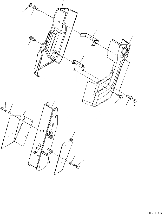 Схема запчастей Komatsu WA380-5L - РУЛЕВОЕ КОЛЕСО И РУЛЕВ. КОЛОНКА (COVER) КАБИНА ОПЕРАТОРА И СИСТЕМА УПРАВЛЕНИЯ