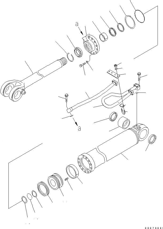 Схема запчастей Komatsu WA380-5L - ЦИЛИНДР СТРЕЛЫ РАБОЧЕЕ ОБОРУДОВАНИЕ