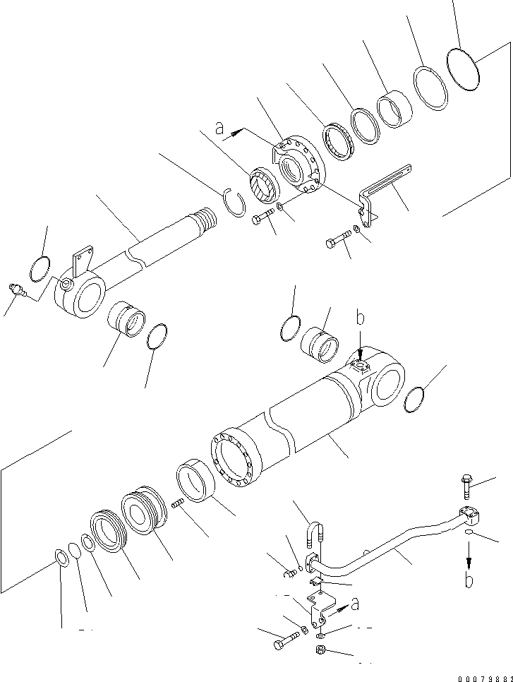 Схема запчастей Komatsu WA380-5L - ЦИЛИНДР КОВША РАБОЧЕЕ ОБОРУДОВАНИЕ