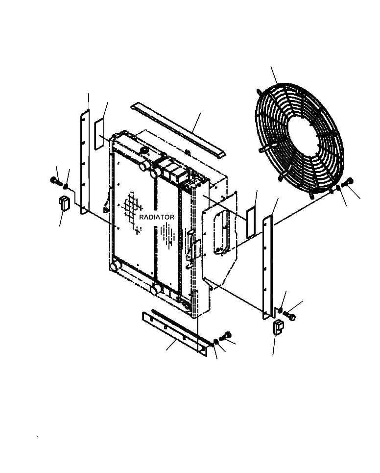 Схема запчастей Komatsu WA380-6 - C-A РЕШЕТКА ВЕНТИЛЯТОРА РАДИАТОРА СИСТЕМА ОХЛАЖДЕНИЯ