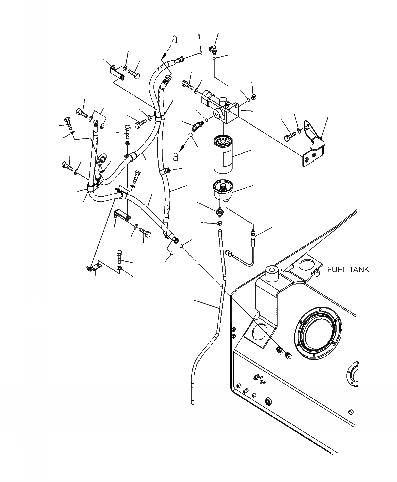 Схема запчастей Komatsu WA380-6 - D-A ТОПЛИВН. БАК. ФИЛЬТР. ТОПЛИВН. БАК. AND КОМПОНЕНТЫ