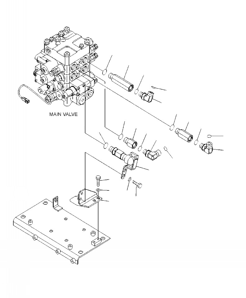 Схема запчастей Komatsu WA380-6 - H-A ОСНОВН. КЛАПАН ПОДАЮЩ. ПАТРУБОК (2-Х СЕКЦИОНН. КЛАПАН) ГИДРАВЛИКА