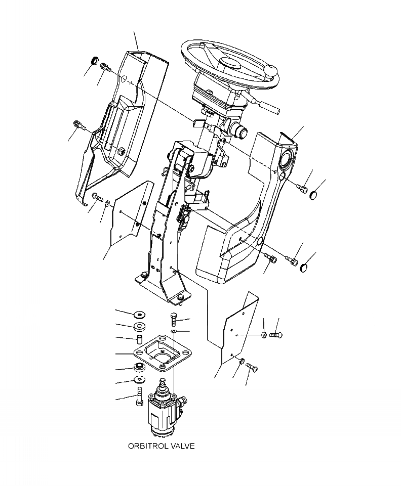 Схема запчастей Komatsu WA380-6 - K-A РУЛЕВ. КОЛОН. КРЫШКИ И КОРПУС КРЕПЛЕНИЕ OPERATORXD S ОБСТАНОВКА И СИСТЕМА УПРАВЛЕНИЯ