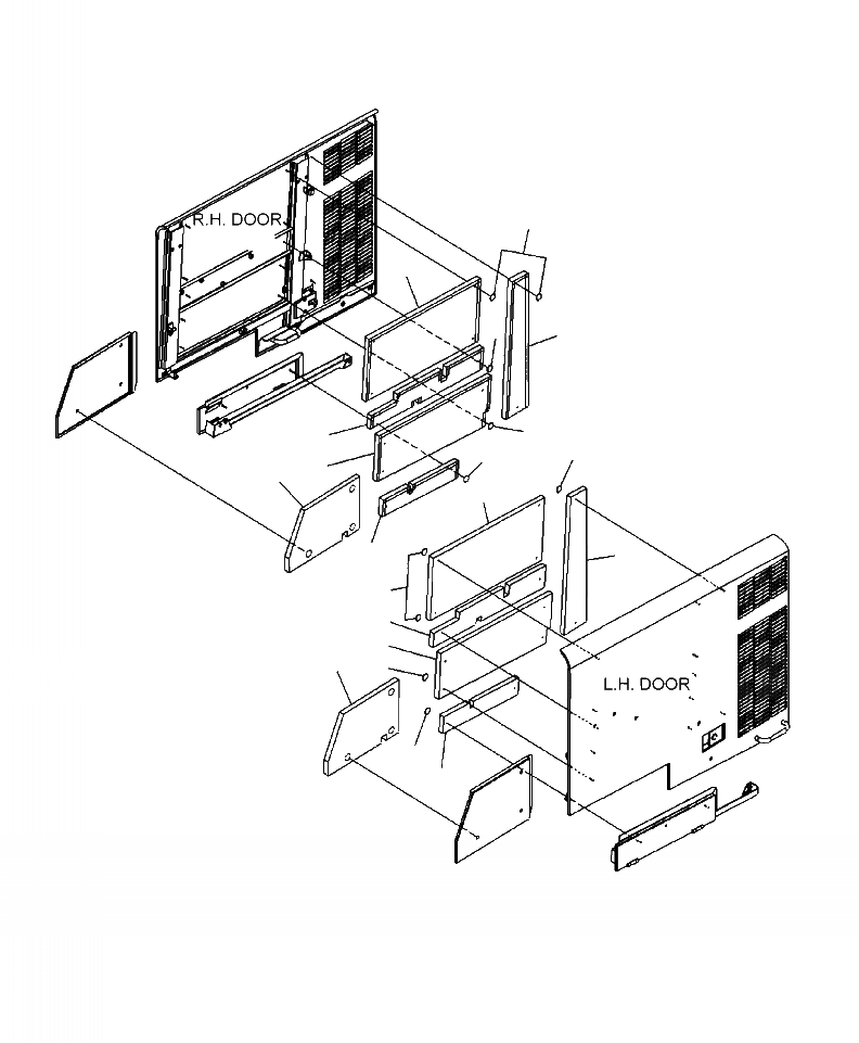 Схема запчастей Komatsu WA380-6 - M-A КАПОТ ЩИТКИ ЧАСТИ КОРПУСА