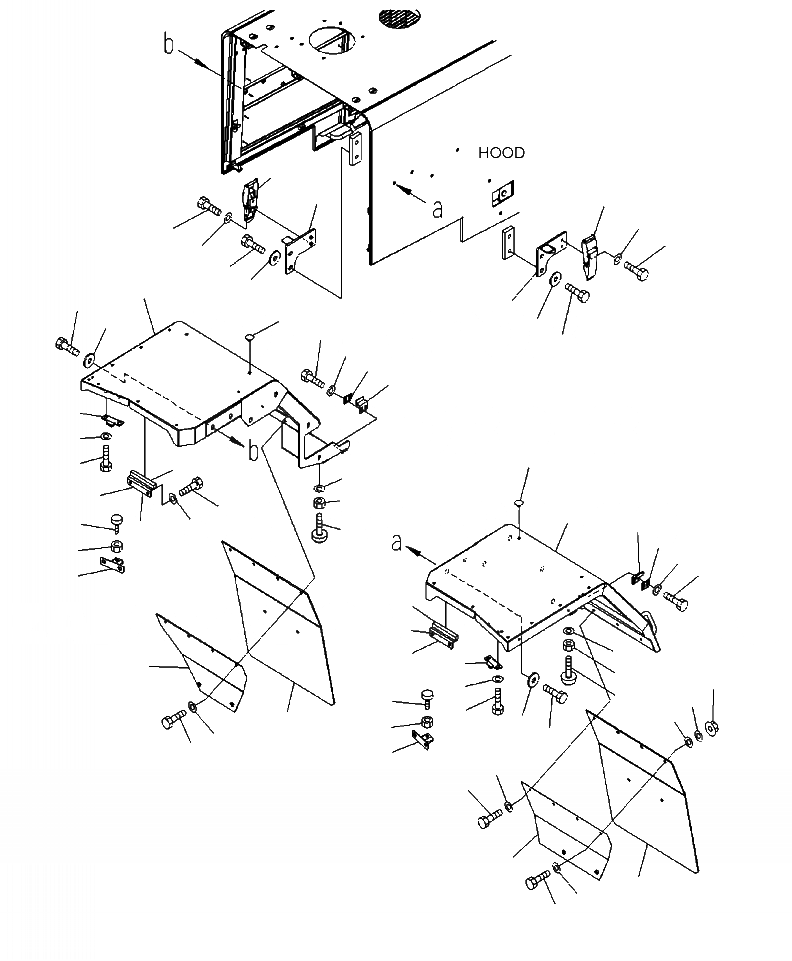 Схема запчастей Komatsu WA380-6 - M-A ЗАДН. КРЫЛО ЧАСТИ КОРПУСА
