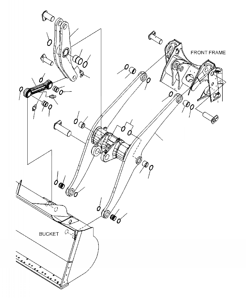 Схема запчастей Komatsu WA380-6 - T-A СТРЕЛА И BELL CRANK ВЫСОК. ПОДЪЕМ РАБОЧЕЕ ОБОРУДОВАНИЕ