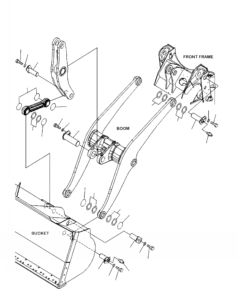 Схема запчастей Komatsu WA380-6 - T-A СТРЕЛА И BELL CRANK КРЕПЛЕНИЕ РАБОЧЕЕ ОБОРУДОВАНИЕ