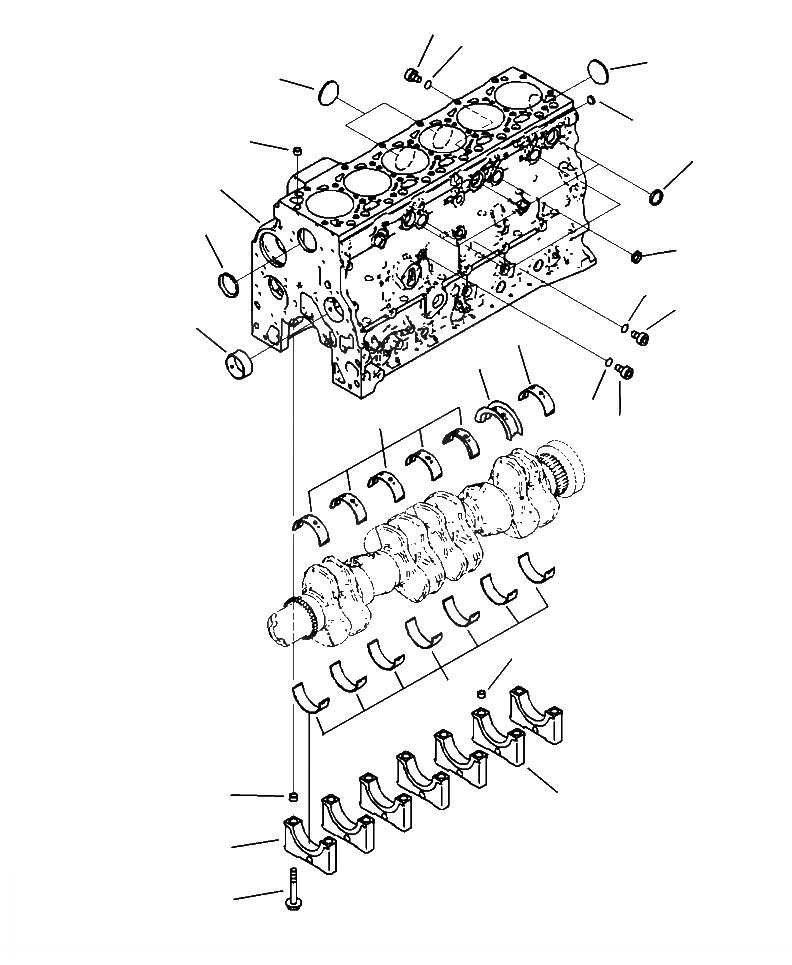 Схема запчастей Komatsu WA380-7 - A-AA БЛОК ЦИЛИНДРОВ ДВИГАТЕЛЬ