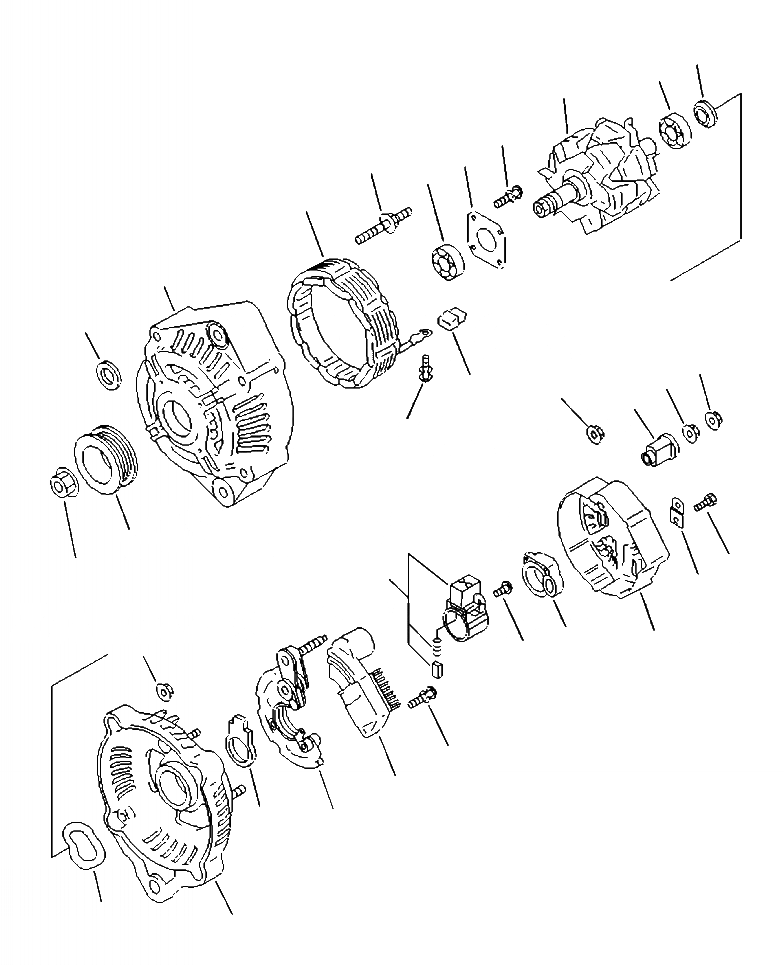 Схема запчастей Komatsu WA380-7 - A9-AA ГЕНЕРАТОР V - AMP ДВИГАТЕЛЬ