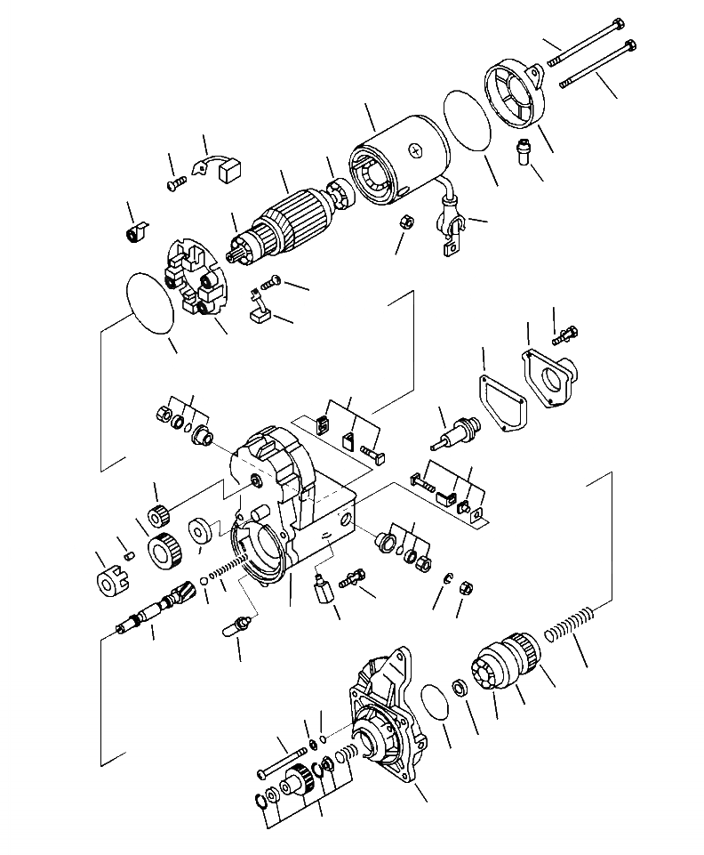 Схема запчастей Komatsu WA380-7 - A-AA СТАРТЕР V - . KW ДВИГАТЕЛЬ