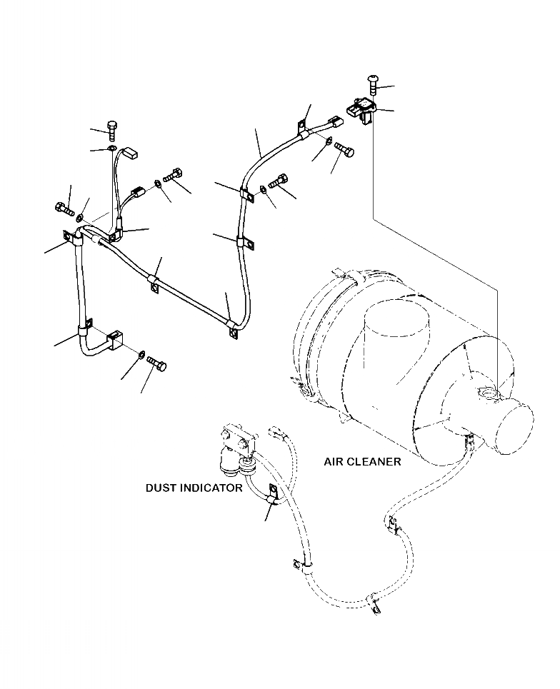 Схема запчастей Komatsu WA380-7 - B-A ВОЗДУХООЧИСТИТЕЛЬ MAF ДАТЧИК КОМПОНЕНТЫ ДВИГАТЕЛЯ