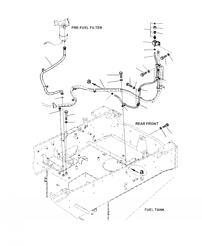 Схема запчастей Komatsu WA380-7 - D-A ТОПЛИВН. БАК. САПУН И КРЕПЛЕНИЕ ТОПЛИВН. БАК. AND КОМПОНЕНТЫ