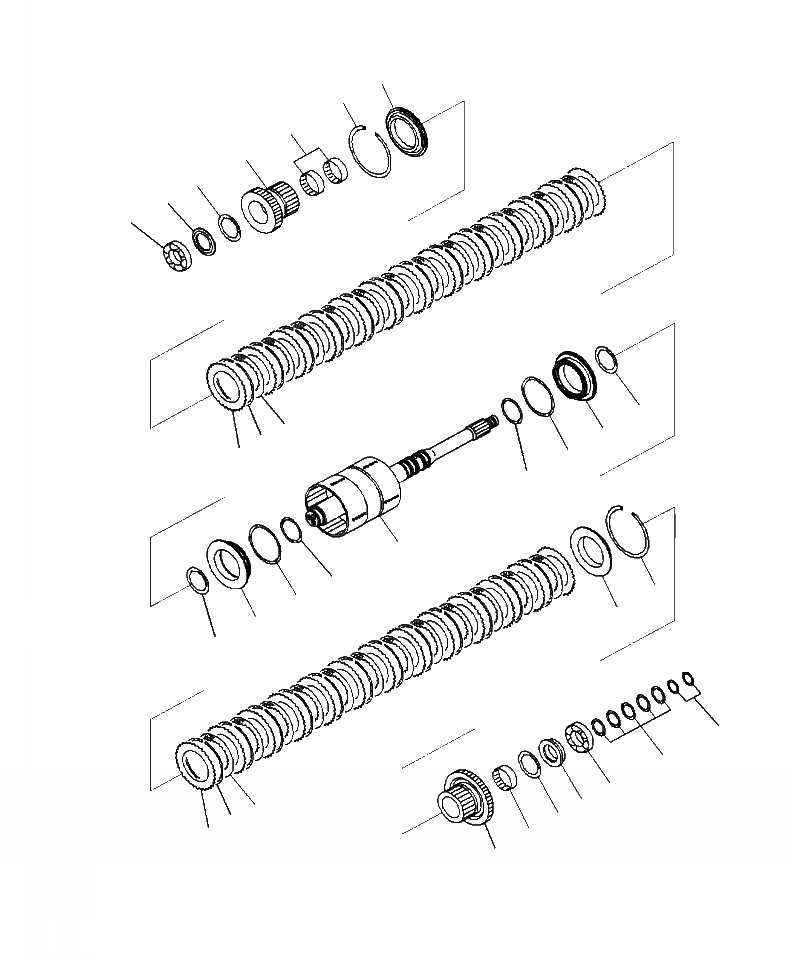 Схема запчастей Komatsu WA380-7 - F-A ТРАНСМИССИЯ МУФТА ВПЕРЕД/РЕВЕРС СИЛОВАЯ ПЕРЕДАЧА И КОНЕЧНАЯ ПЕРЕДАЧА