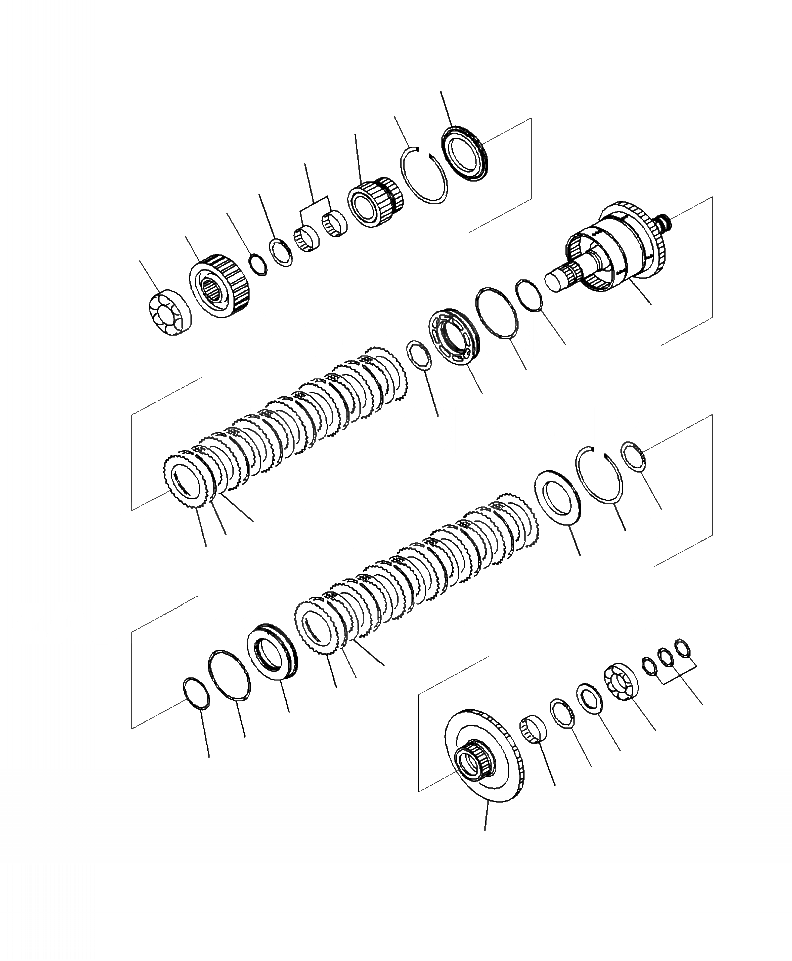 Схема запчастей Komatsu WA380-7 - F-A ТРАНСМИССИЯ 1 И 4 МУФТА СИЛОВАЯ ПЕРЕДАЧА И КОНЕЧНАЯ ПЕРЕДАЧА