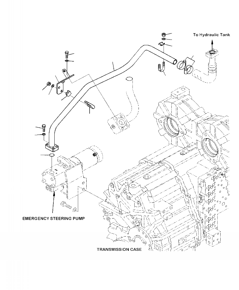 Схема запчастей Komatsu WA380-7 - F-9A ГИДРОТРАНСФОРМАТОР И ТРАНСМИССИЯ ЭКСТРЕНН. РУЛЕВ. УПРАВЛЕНИЕ ГИДР. НАСОС. ВСАСЫВ. ЛИНИЯ СИЛОВАЯ ПЕРЕДАЧА И КОНЕЧНАЯ ПЕРЕДАЧА