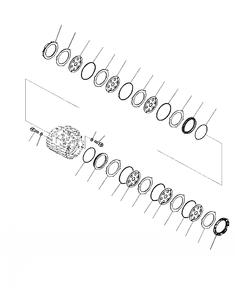 Схема запчастей Komatsu WA380-7 - F-8A ПЕРЕДНИЙ МОСТ ТОРМОЗ. СИЛОВАЯ ПЕРЕДАЧА И КОНЕЧНАЯ ПЕРЕДАЧА