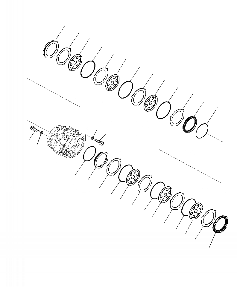 Схема запчастей Komatsu WA380-7 - F-8A ЗАДН. МОСТ ТОРМОЗ. СИЛОВАЯ ПЕРЕДАЧА И КОНЕЧНАЯ ПЕРЕДАЧА