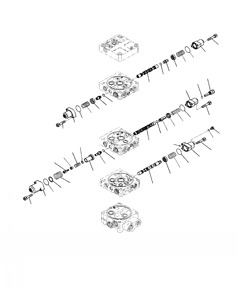 Схема запчастей Komatsu WA380-7 - H-A ОСНОВН. УПРАВЛЯЮЩ. КЛАПАН 2-Х СЕКЦИОНН. КЛАПАН (/8) ГИДРАВЛИКА