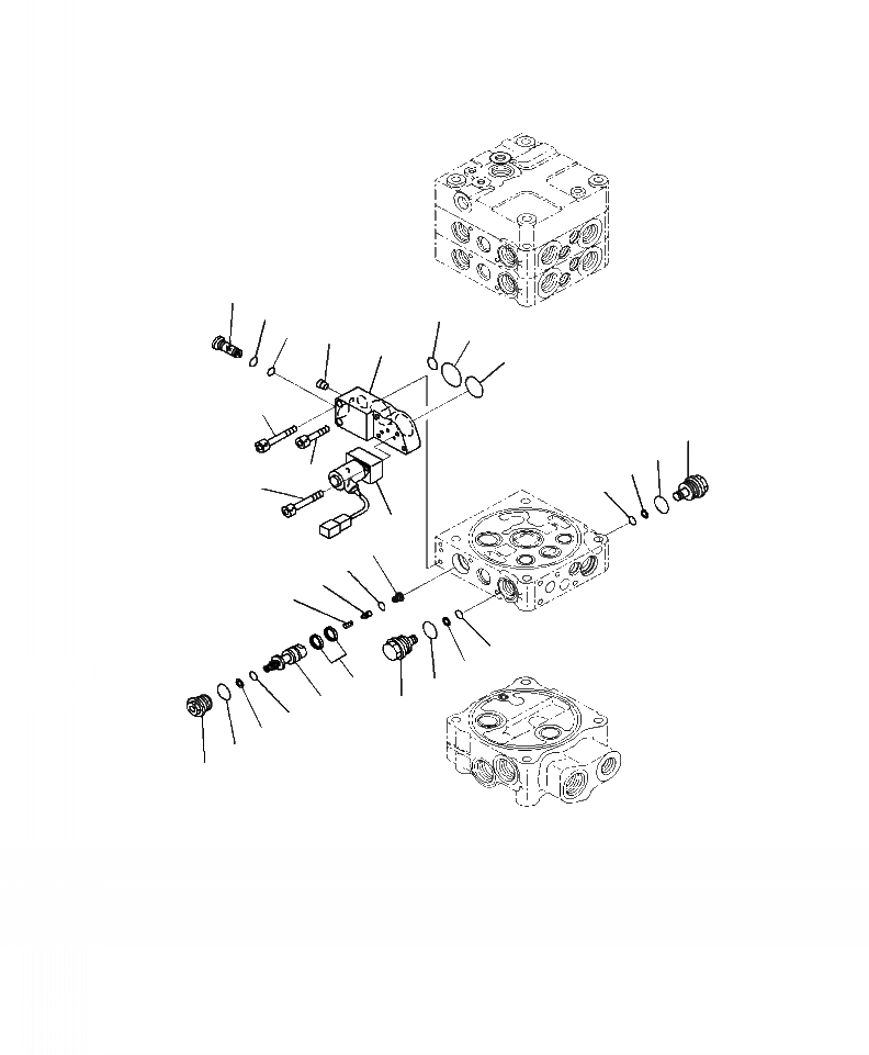 Схема запчастей Komatsu WA380-7 - H-A ОСНОВН. УПРАВЛЯЮЩ. КЛАПАН 2-Х СЕКЦИОНН. КЛАПАН (/8) ГИДРАВЛИКА
