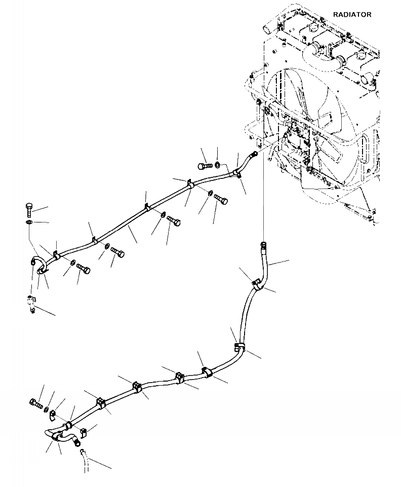Схема запчастей Komatsu WA380-7 - H-A ГИДРОЛИНИЯ ВЕНТИЛЯТОР ОХЛАЖДЕНИЯ ПРИВОД ТРУБЫ ГИДРАВЛИКА