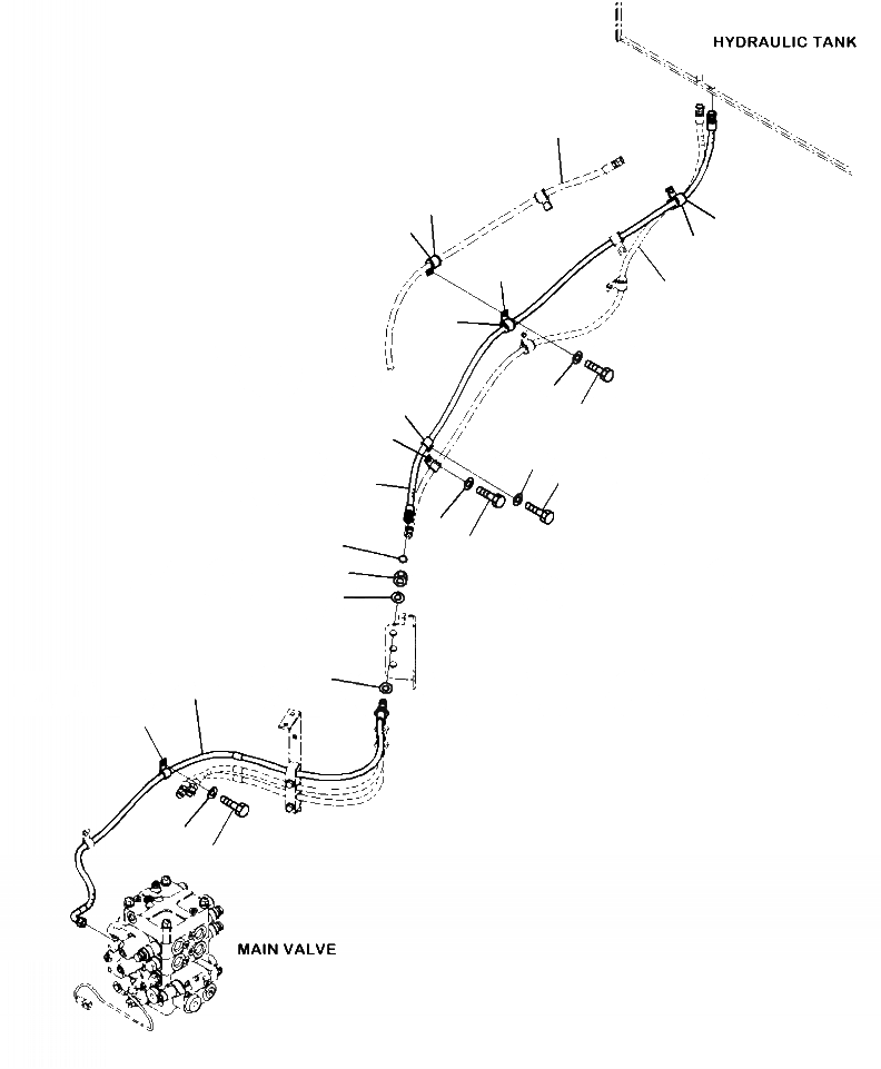 Схема запчастей Komatsu WA380-7 - H-9A ГИДРОЛИНИЯ ВОЗВРАТН. ЛИНИЯ - ГИДР. БАК. TO ОСНОВН. КЛАПАН ГИДРАВЛИКА