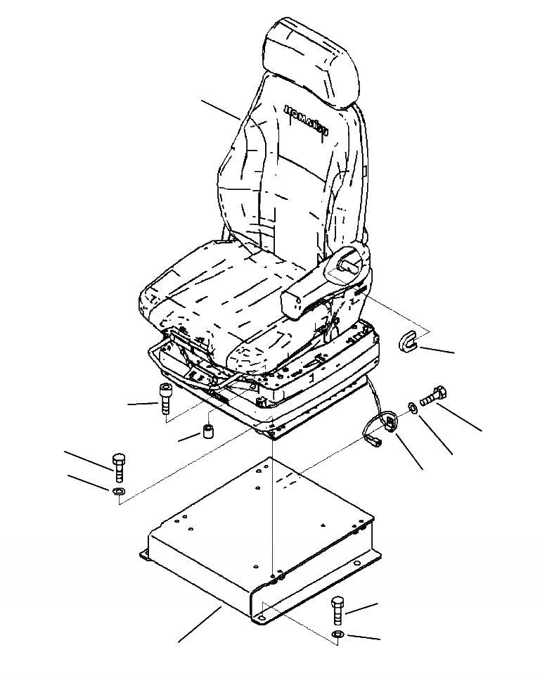 Схема запчастей Komatsu WA380-7 - K-A OPERATOR СИДЕНЬЕ OPERATORXD S ОБСТАНОВКА И СИСТЕМА УПРАВЛЕНИЯ