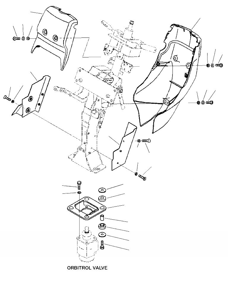 Схема запчастей Komatsu WA380-7 - K-9A РУЛЕВ. КОЛОН. COVER OPERATORXD S ОБСТАНОВКА И СИСТЕМА УПРАВЛЕНИЯ
