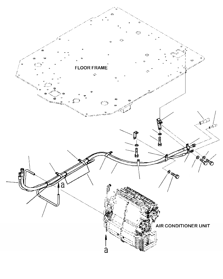 Схема запчастей Komatsu WA380-7 - K-8A КОНДИЦ. ВОЗДУХА ЛИНИЯ ОХЛАЖДЕНИЯS FROM A.C. БЛОК OPERATORXD S ОБСТАНОВКА И СИСТЕМА УПРАВЛЕНИЯ