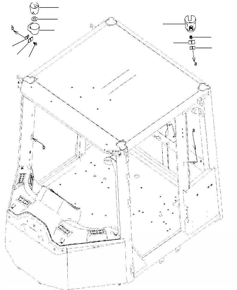 Схема запчастей Komatsu WA380-7 - K-A ПОДСТАКАННИК И ПЕПЕЛЬНИЦА OPERATORXD S ОБСТАНОВКА И СИСТЕМА УПРАВЛЕНИЯ